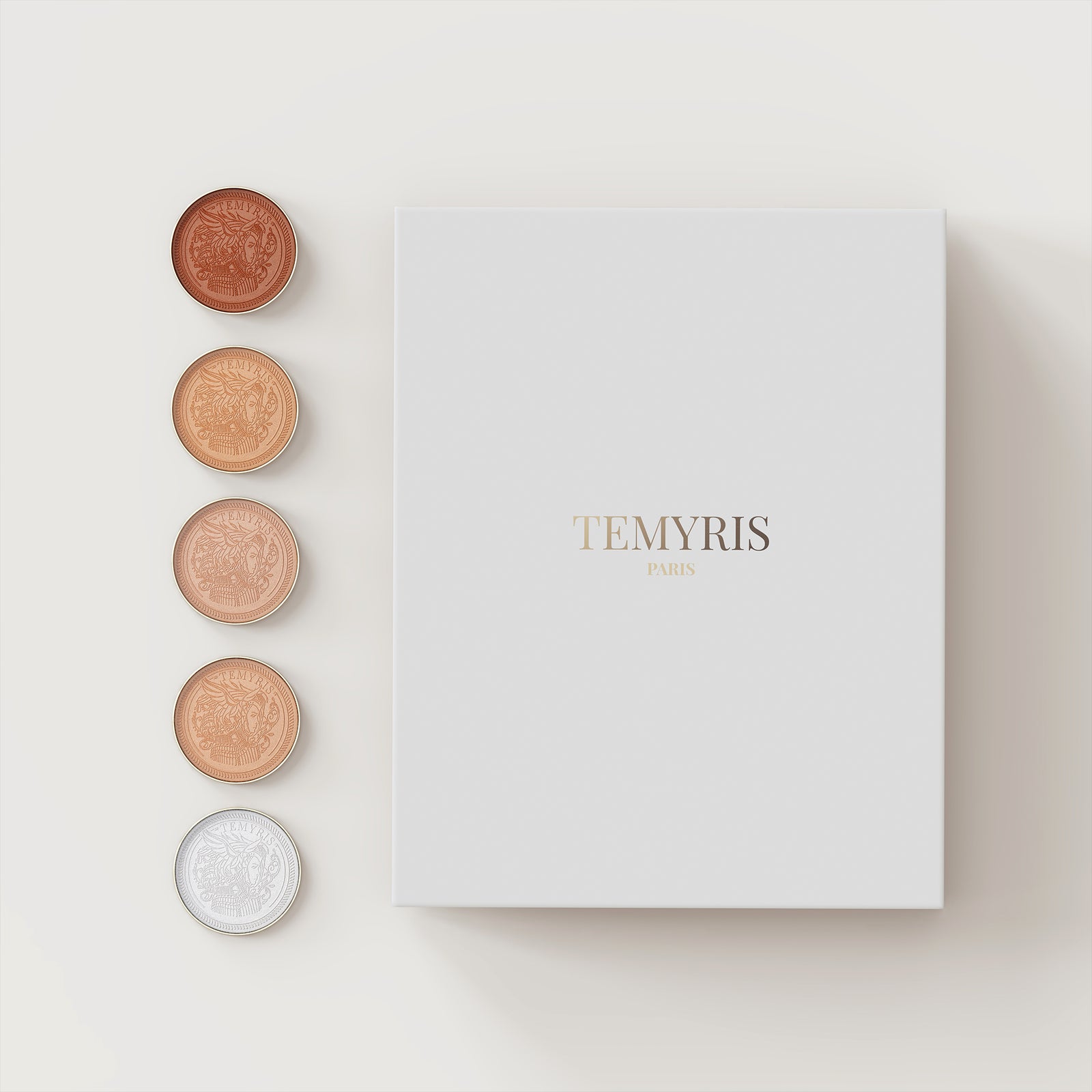 Set of 5 powders for "fair skin"